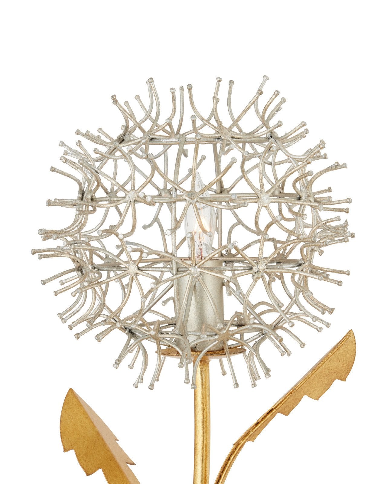 Dandelion Silver & Gold Wall Sconce
